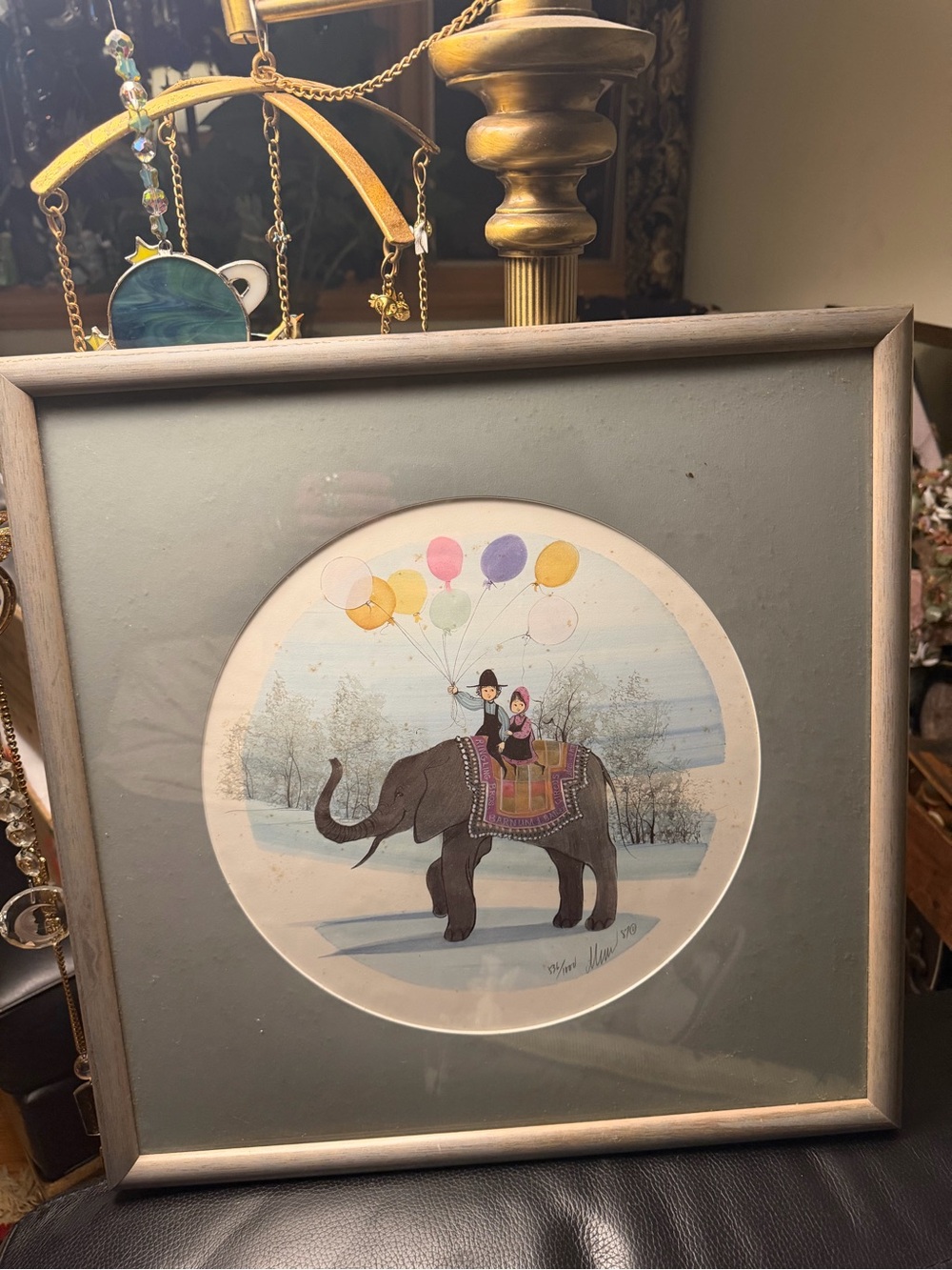 Vintage P Buckley "Circus Ride" Limited Ed. Signed & Numbered Lithograph, Framed
